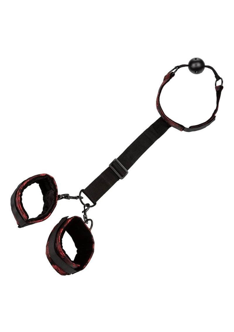 Scandal Breathable Ball Gag with Cuffs