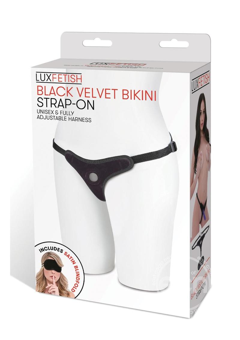 Lux Fetish Velvet Bikini Strap-On Adjustable