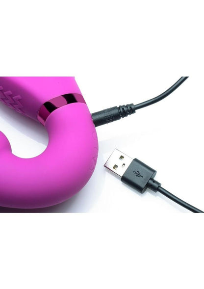 Strap U Evoke Ergo Fit Inflatable & Vibrating Silicone Strapless Strap-on with Remote Control