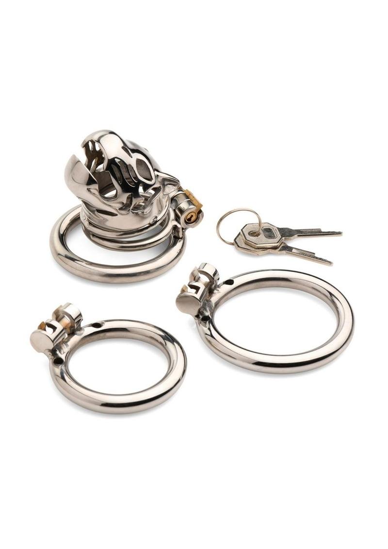 Master Series Caged Cougar Stainless Steel Locking Chastity Cage