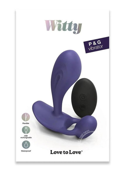 Witty Rechargeable Vibrator with Clitoral Stimulator