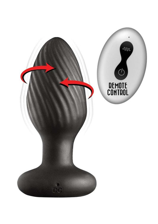 Ass-Sation Remote Vibrating & Rotating Rechargeable Silicone Anal Plug