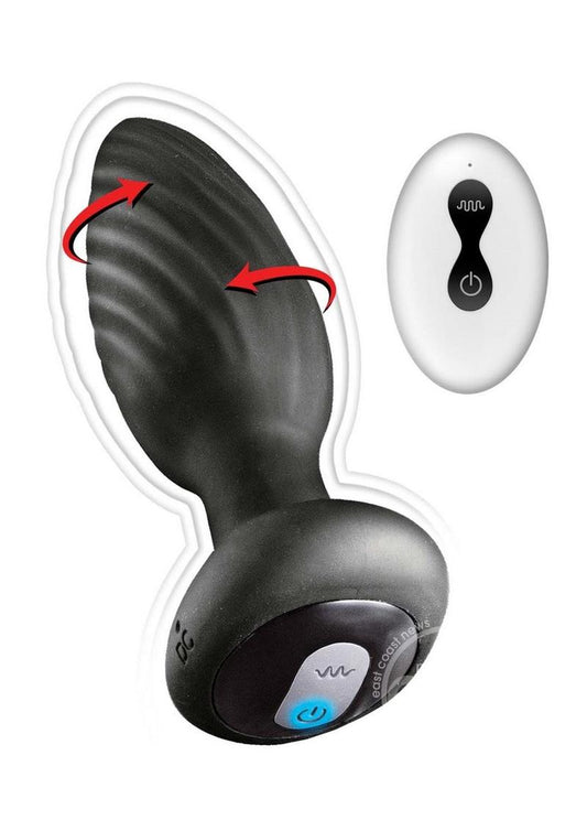 Ass-Sation Remote Vibrating & Rotating Rechargeable Silicone Anal Plug