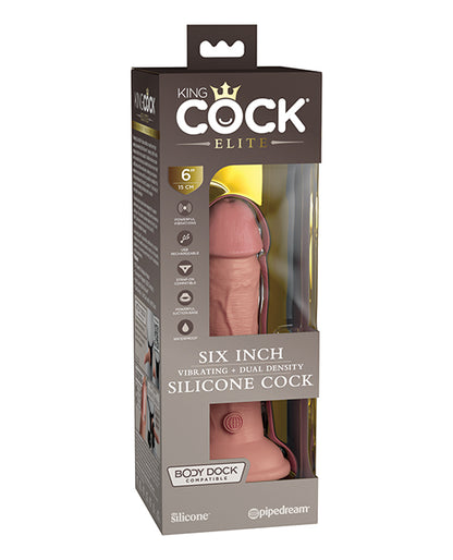 King Cock Elite Vibrating Cock 6"