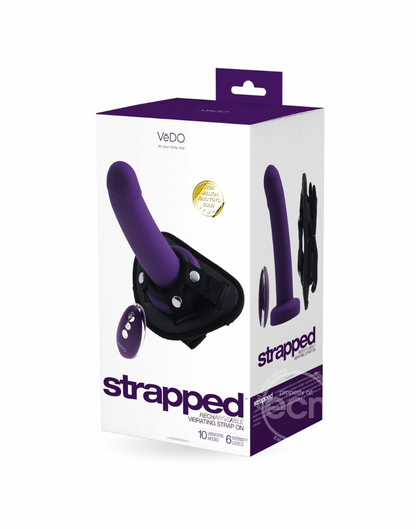 VeDO Strapped Silicone Rechargeable Vibrating Strap-On with Remote Control