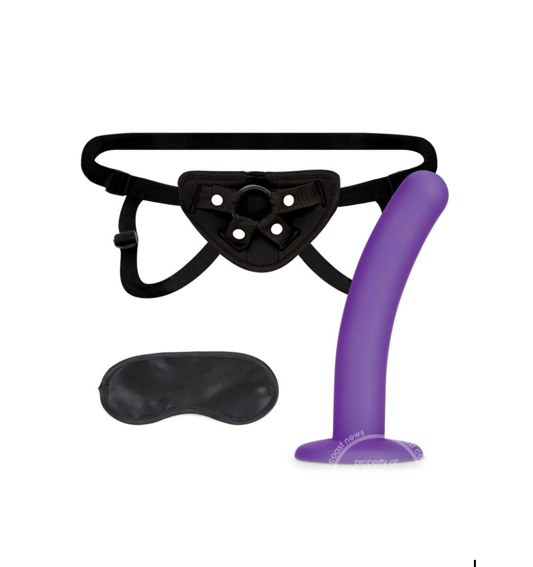 Lux Fetish Strap on Harness & Silicone Dildo Set 5in