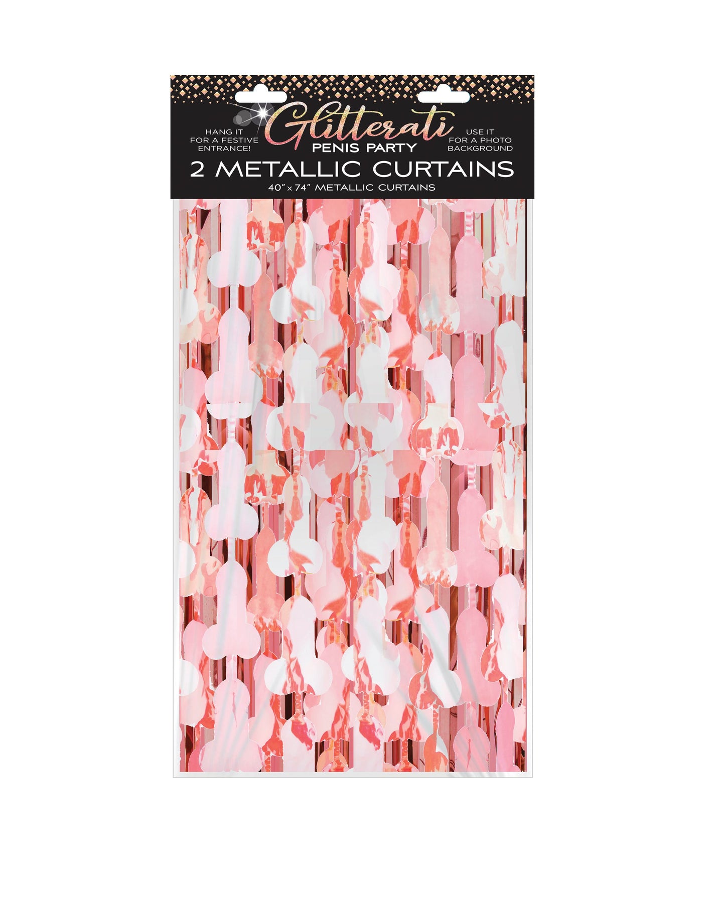 Glitterati Penis Foil Curtains